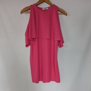 Zara Pink Cold Shoulder Dress Size Small